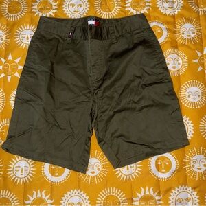 Tommy Hilfiger Olive Green Flat Front Shorts